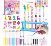 Goody King Set de Lápices para Hacer por Uno Mismo para Niños - Juego de Creación de Lápices DIY con más de 50 Accesorios, Juego de Manualidades Personalizado para Niñas y Niños a Partir de 6+ Años