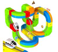 Goody King Tren Eléctrico Juguete Niños 69 Piezas - Kit de Construcción 3D DIY con Vías Magnéticas, Incluye Trenes Electricos, Juguete Educativo Stem Creativo para Niños de 4 a 12 Años