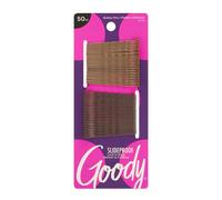 Goody Ouchless Hair Bobby Pins - 50 Count Assorted Brunette Colors - Slideproof and Lock-In Place - Suitable for All Hair Types - Pain-Free