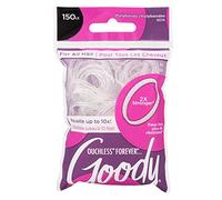 Goody Ouchless Womens Polyband Elastic Hair Tie - 150 Count, Clear - Fine Hair Accessories to Style With Ease and Keep Your Hair Secured - Perfect for Fun and Unique Hairstyles - Sin dolor
