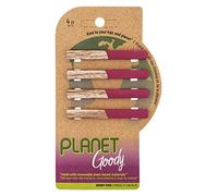 GOODY Planet Bobby Pins - Maroon - Slideproof Bobbies to Style With Ease - Hair Accessories for Men, Women, Boys & Girls - For All Hair Types - Bound Plastic, 4 Count (Pack of 1)