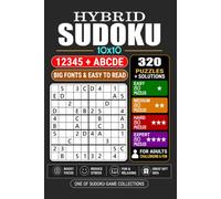 Goody The Smart Brain 10x10 Hybrid Sudoku: 320 Puzzles Big Font Brain Games for Adults and Seniors Large Grid Layout for Easy Viewing Activity Book 4 ... Hard and Expert Portable size 6x9 Inches.