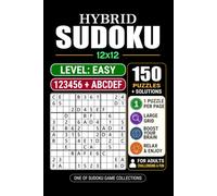 Goody The Smart Brain 12x12 Hybrid Sudoku: Easy: 150 Puzzles Large Print 12x12 Puzzles with Numbers 1-6 and Letters A-F for Adults & Seniors 1 Puzzle per Page 6x9 Pocket Size