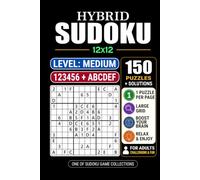 Goody The Smart Brain 12x12 Hybrid Sudoku: Medium: 150 Puzzles Large Print 12x12 Puzzles with Numbers 1-6 and Letters A-F for Adults & Seniors 1 Puzzle per Page Pocket Size 6x9