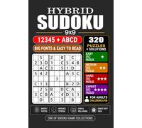 Goody The Smart Brain Hybrid Sudoku 9x9 with Numbers & Letters: 320 Puzzles Big Font Mixed Brain Games using 1-5 and A-D Grid Layout for Adults and ... with Full Solutions Portable size 6x9 Inches.