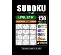 Goody The Smart Brain Sudoku 12x12: Easy: 150 Puzzles Large Print Sudoku Puzzle Book for Adults & Seniors 6x9 Pocket Size 2 Puzzles per Page with 6 Solutions per Page