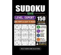 Goody The Smart Brain Sudoku 12x12: Expert: 150 Puzzles Large Print Sudoku Puzzle Book for Adults & Seniors 1 Puzzle per Page with 6 Solutions per Page 6x9 Pocket Size