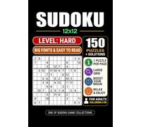 Goody The Smart Brain Sudoku 12x12: Hard: 150 Puzzles Large Print Sudoku Puzzle Book for Adults & Seniors 6x9 Pocket Size 1 Puzzle per Page with 6 Solutions per Page