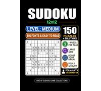 Goody The Smart Brain Sudoku 12x12: Medium: 150 Puzzles Large Print Sudoku Puzzle Book for Adults & Seniors 6x9 Pocket Size 1 Puzzle per Page with 6 Solutions per Page
