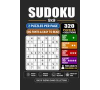 Goody The Smart Brain Sudoku 9x9 Puzzle Book For Adults: 320 Puzzles Large Print Sudoku Puzzle Book for Adults & Seniors 4 Levels: Easy Medium Hard and Expert Pocket Size 6x9