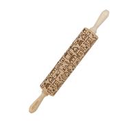 Goody Woody Rodillo para tartas grabado 46 cm madera de haya ciudad escandinava,