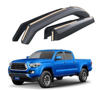 Goodyear 4 deflectores de ventana de canal interior irrompibles para camión Toyota Tacoma 2016 - 2023, doble cabina, cubierta de lluvia, viseras de ventana, deflectores de ventilación, accesorios para