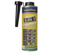Goodyear Aditivo Limpiador 5 en 1 Sistema de Combustible Gasolina 500 ml | Limpia Inyectores Turbo Catalizador y Válvulas de Admisión, Reduce Emisiones, Inyección Directa e Indirecta