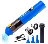 Goodyear Ascendra Aspirador Portátil 4 en 1 sin Cable para Coche, Hogar y Oficina. Motor 95W con Succión de 13.500Pa, Batería 2000mAh, Carga USB-C. Función Sopla, Succiona, Infla y Bombea