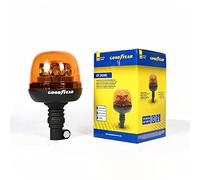 Goodyear - Bombilla Tractor LED Homologada CE. Luces Estroboscópicas Faro Intermitente Advertencia. Luz Ámbar Conexión Rápida Soporte Metálico con Tuerca Mariposa GY203WL