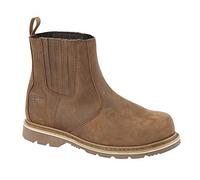 Goodyear - Botines de piel para hombre, con ribete, sin cordones, para hombre, Brown, 48 EU