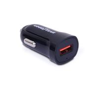 Goodyear, Cargador USB 3.0 de Carga rápida, 1 Unidad 1 Puerto USB 3.0, 18 W, de Carga rápida, para Encendedor de Coche, 5 V/3 A, 9 V/2 A, 12 V/1,5 A