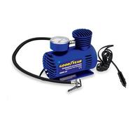 Goodyear, Compresor de 12 V y 250 PSI, con manómetro para Coches, Motos, Bicicletas y Equipos Deportivos, Incluye 4 Accesorios y se Conecta al Encendedor de Cigarrillos, portátil