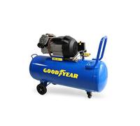 Goodyear - Compresor de aire 100 litros Capacidad de aspiración 356 litros/minuto. 2800rpm. 10 bares. Válvula de Seguridad CE. Ideal para Uso Doméstico DIY