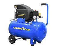 Goodyear - Compresor de Aire 50 Litros, Capacidad de Aspiración 210 litros/minuto, 2.800 rpm, Presión Nominal 8 bares/115 PSI, Protección Sobrecarga, Regulador de Alta Resistencia