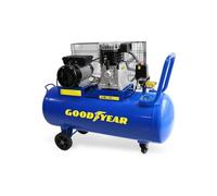 GOODYEAR - Compresor de aire de 100 L con correa 3 CV 2250 W 10 bar Caudal de aire 350 L/min