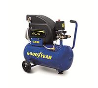 GOODYEAR - Compresor de aire eléctrico 24 litros con Kit de aire comprimido, 8 bares, 2 V, 1500 W, 210 litros/hora. Ideal para bricolaje.
