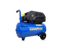 Goodyear - Compresor de Aire Silencioso 24L, Sin Aceite (Oil-Free), Motor Brushless 0.8HP, 8 Bares (115 PSI), 107L/min, Compresor Portátil para Bricolaje, Inflado y Herramientas Neumáticas