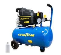 Compresor Eléctrico Goodyear - Motor de Inducción 24 Litros 2CV 230 V - 50 Hz. Compresor 165 litros/minuto Capacidad de Aspiración. 2.800 rpm. Presión Nominal 8 bares. 97 dB
