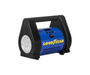 Goodyear Compresor Inflador Digital 100 PSI / 6.90 Bar con Conector de 12V Inflado Rápido en 6.5 Minutos