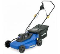 Goodyear - Cortacésped Eléctrico Rotativo 1800W, Ancho de Corte 40cm, Motor 3200 RPM, Segadora Eléctrica para Jardín hasta 300m², Altura Regulable y Bolsa de Recogida 35L, Ligero y Compacto
