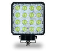 Goodyear - Faro LED Coche 16 Leds, 48W, 3500 LM 6500 K IP67 - Luz Potente para 4x4, SUV, Camión, Todoterreno y Offroad, Aluminio Resistente, 10-48 V