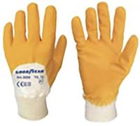 Goodyear Guantes de algodón y nitrilo talla 10 color amarillo/blanco, guantes de trabajo