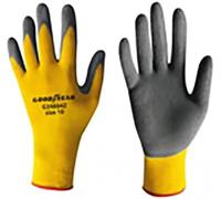 Goodyear : guantes de trabajo talla 10 de nailon transpirable con espuma de látex de alta adherencia, perfectos para un agarre seguro y una protección profesional