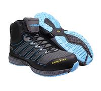 Goodyear GYBT1594 - Botas de trabajo para hombre, sin metal, resistentes al agua, ligeras, punta compuesta, flexible, entresuela, 7 UK, negro/azul, 1