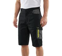 Goodyear GYSHO045 - Pantalones Cortos de Trabajo elásticos con múltiples Bolsillos para Hombre, Negro/Gris, 32W