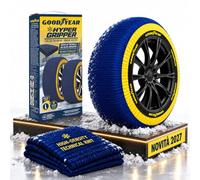 Goodyear Hyper Gripper Fundas de Nieve Talla L EN 16662-1 | Cadenas textiles de alta densidad para coches y SUV. Compatibles con ABS, no dañan las llantas. Guantes y bolsa incluidos.