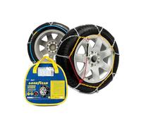 Goodyear Juego de 2 Cadenas de Nieve Metálicas para Coche de 9 mm, Talla 130, con Tensor Automático