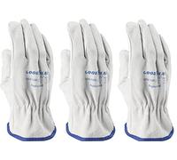 Goodyear Juego de 3 guantes de piel plena flor y corteza mod.G016/10R Talla 8