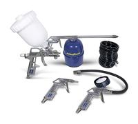 GOODYEAR kit de aire comprimido coche, profesional, incluye 4 pistolas de aire y una manguera en espiral, para soplar, petrolear, pintar o inflar