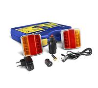Goodyear - Kit Maletín con Luces Traseras LED Inalámbricas para Remolque, Bluetooth, Fijación Magnética, Autonomía 10h, 4 Funciones: Posición, Freno, Intermitentes, Matrícula, 12V