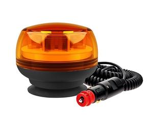 Goodyear - Mini Luz de Emergencia LED Rotativa para Coche 12-24V - Baliza de Advertencia con Base Magnética y Enchufe de Cigarro, 8 SMD3535, Lente Ámbar, IP65, Certificación ECE R65/R10, CE, ROHS