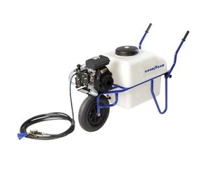 Goodyear - Pulverizador de Carretilla 100L, Gasolina 4T 79cc 3HP, Fumigadora Profesional de Jardín con Bomba Annovi Reverberi, Presión 0-20 Bar, Manguera 10 m y Pistola