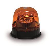 GoodYear - Rotativo LED Ámbar 12-24V para Tractor y Vehículos, Luz de Emergencia Estroboscópica 24W Homologada CE, Fijación Metálica, Plantilla Instalación, IP67, Compacto 14×14×12,5cm