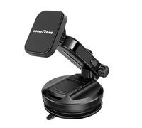 Goodyear Soporte magnético para teléfono con Ventosa Universal salpicadero y Parabrisas, 2 imanes incluidos, Placa magnética giratoria 360°, Brazo Ajustable hasta 15,2 cm, iPhone, Samsung