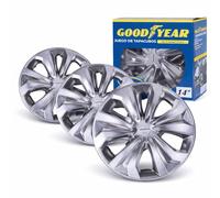 Goodyear SR Lisboa 14" Silver - Juego de 4 tapacubos universales - Estilo Elegante - Instalación rápida