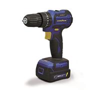 Goodyear destornillador taladro percutor con bateria de litio 20V. Sin cables. 2 velocidades 400/1300 rpm. Set de 7 puntas y cargador incluido