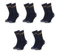 Goodyear Workwear - Calcetines de trabajo con tacón acolchado en contraste (5 unidades, talla única), color negro (Paquete de 2)