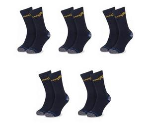 Goodyear Workwear - Calcetines de trabajo con tacón acolchado en contraste (5 unidades, talla única), color negro