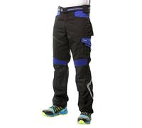 Goodyear Workwear GYPNT010 - Pantalones de trabajo para hombre, con bolsillos y bolsillos, color negro/azul real, talla 30 Regular