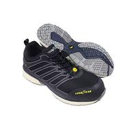 Goodyear Zapato de seguridad para hombre, sin metal, resistente al agua, ligero, con puntera compuesta, flexible, para entrenamiento, S3/SRC/HRO/ESD, azul, talla 41-46